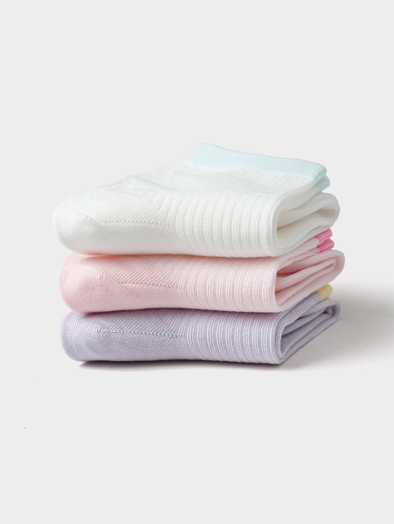 Balabala Crew Socks 3 Pack Pastel Multi Color