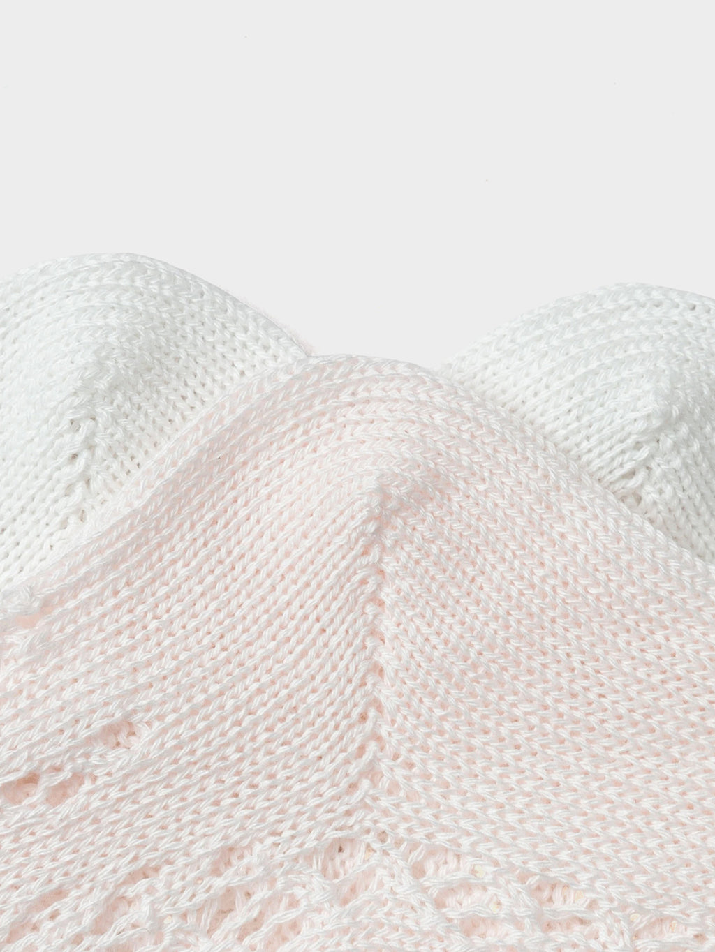 Balabala Girls Bow Knit Knee High Socks Pink White