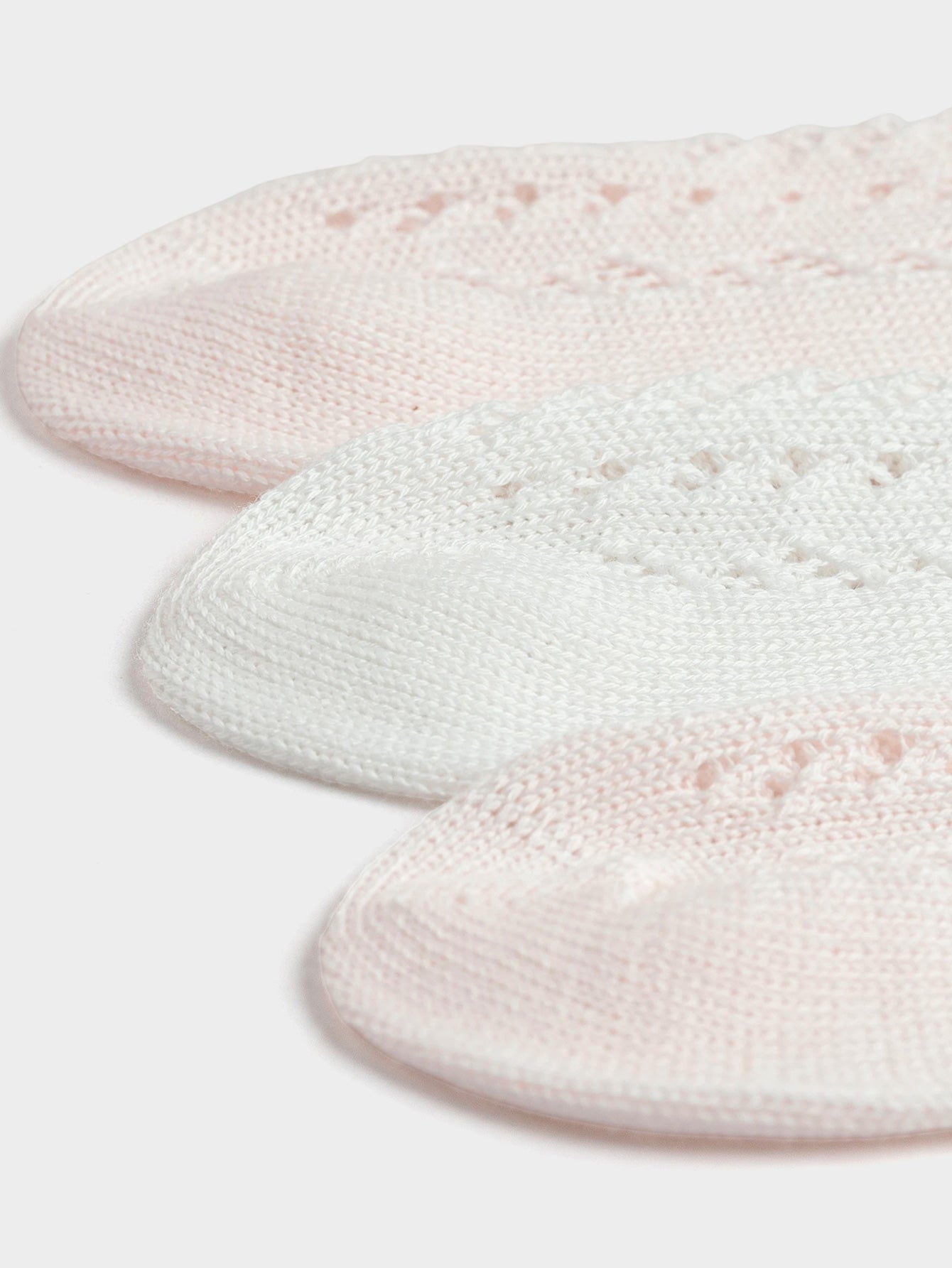 Balabala Girls Bow Knit Knee High Socks Pink White