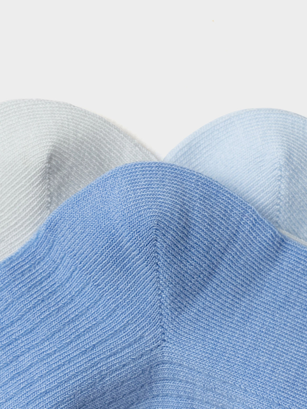 Balabala Ribbed Crew Socks 3 Pack Blue White
