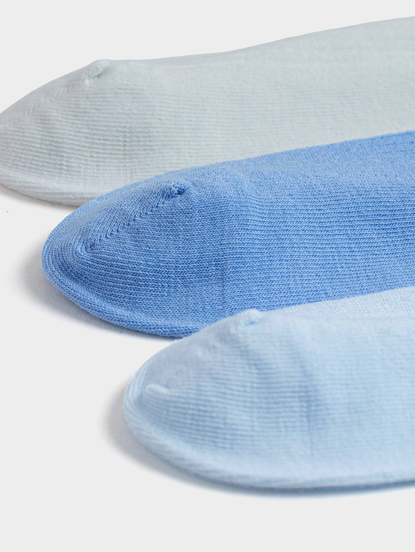 Balabala Ribbed Crew Socks 3 Pack Blue White