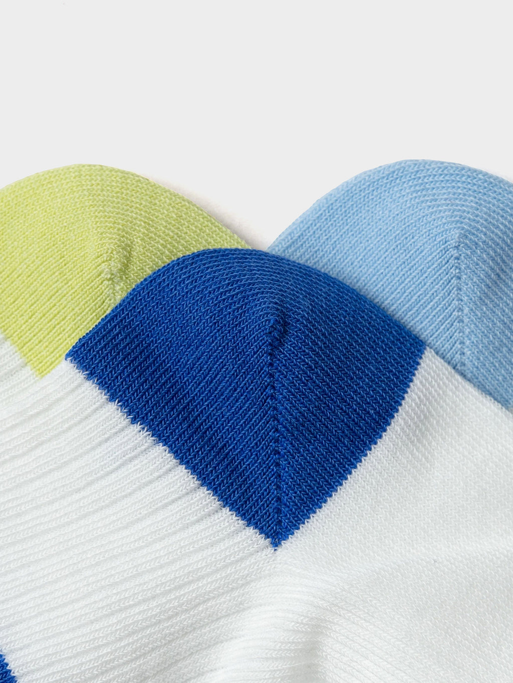 Balabala Kids Stripe Crew Socks 3 Pack Blue Green White