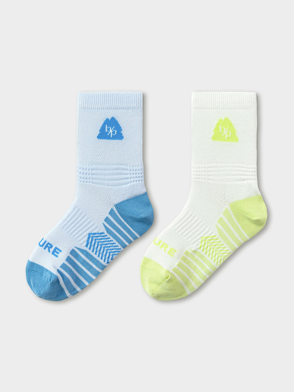 Balabala Kids Sport Crew Socks 2 Pack Blue White