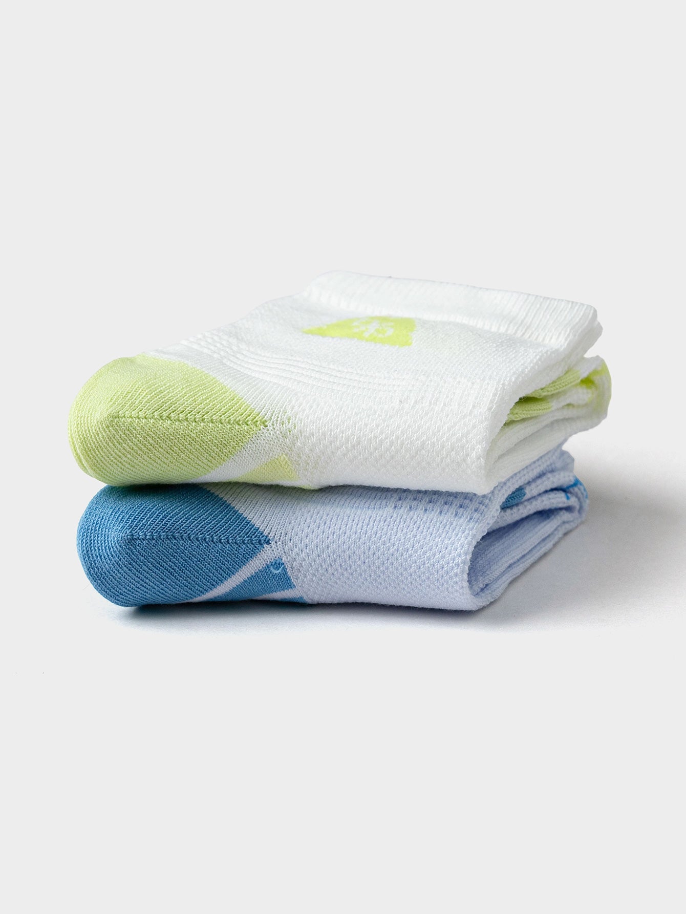 Balabala Kids Sport Crew Socks 2 Pack Blue White