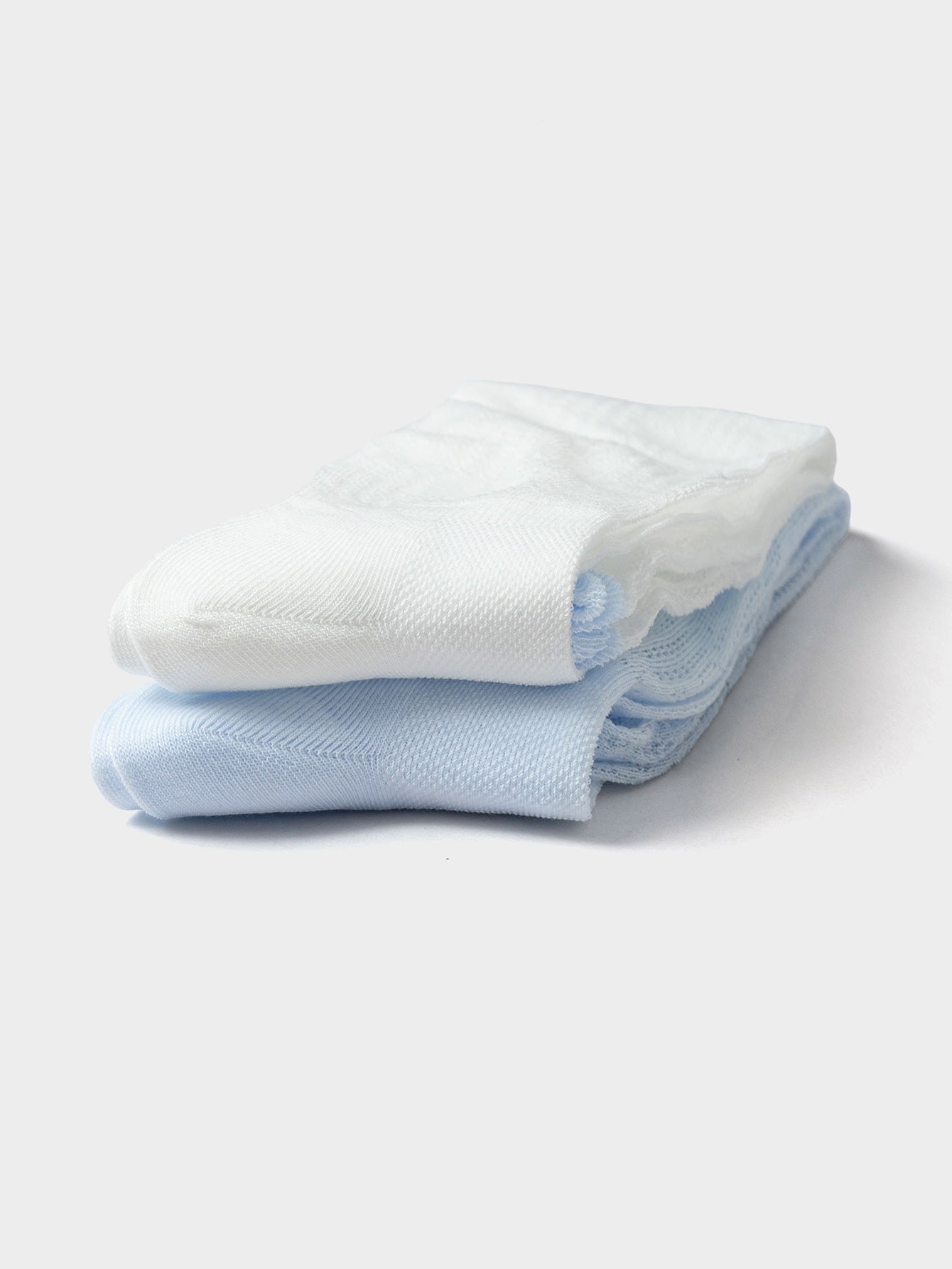 Balabala Knee High Socks 2 Pack Blue White