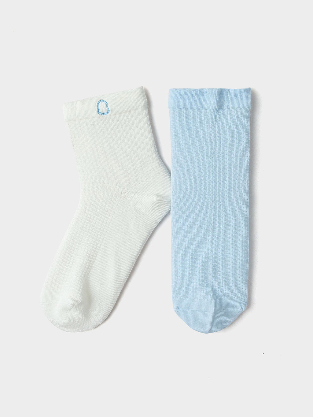 Balabala Crew Socks 2 Pack Blue White