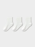 Balabala Ribbed Crew Socks 3 Pack White
