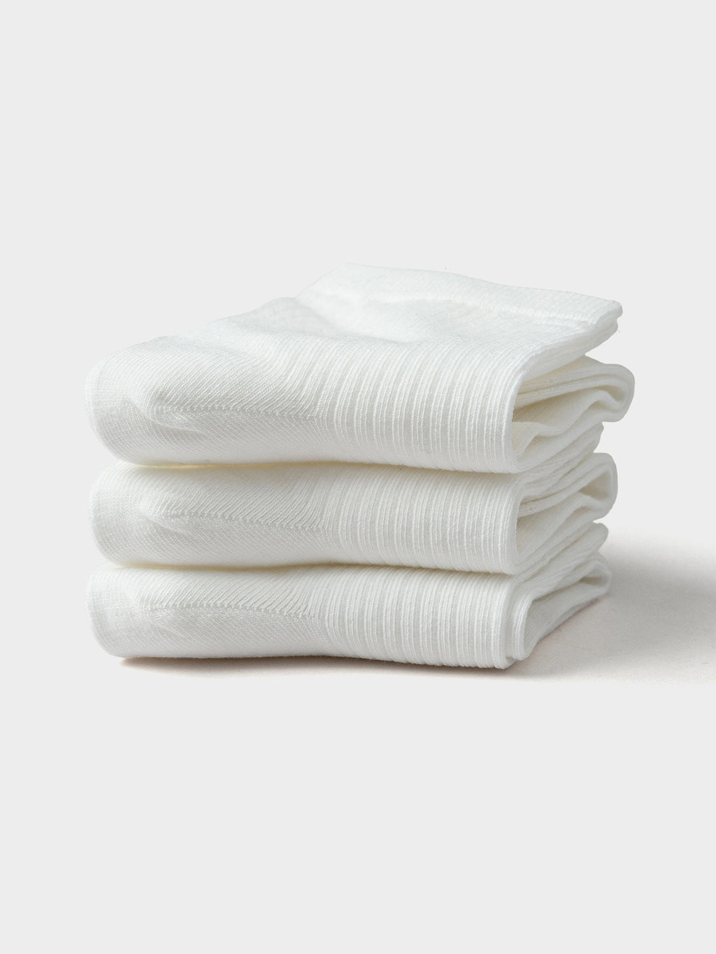 Balabala Ribbed Crew Socks 3 Pack White
