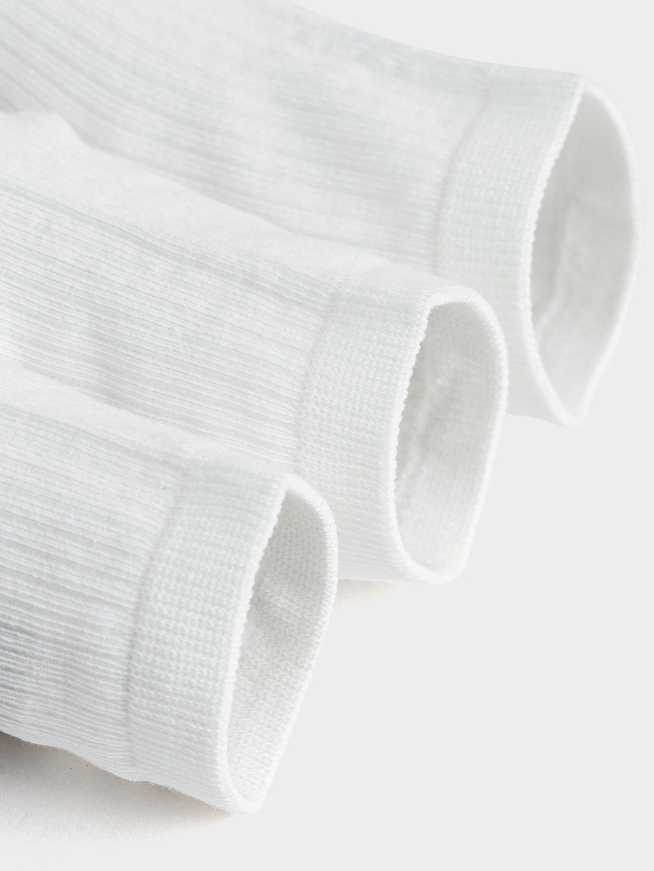 Balabala Ribbed Crew Socks 3 Pack White