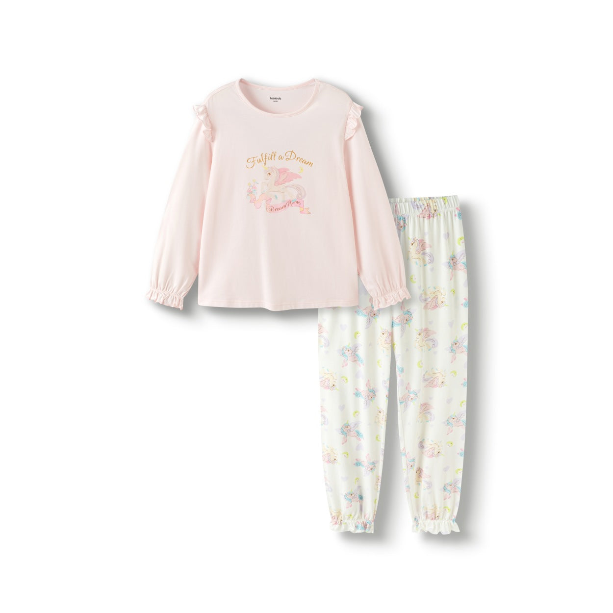 Balabala Girls Long Sleeve Suit Pink