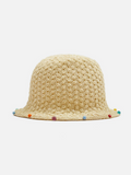 Balabala Girls Straw Bucket Hat Light Yellow Brown