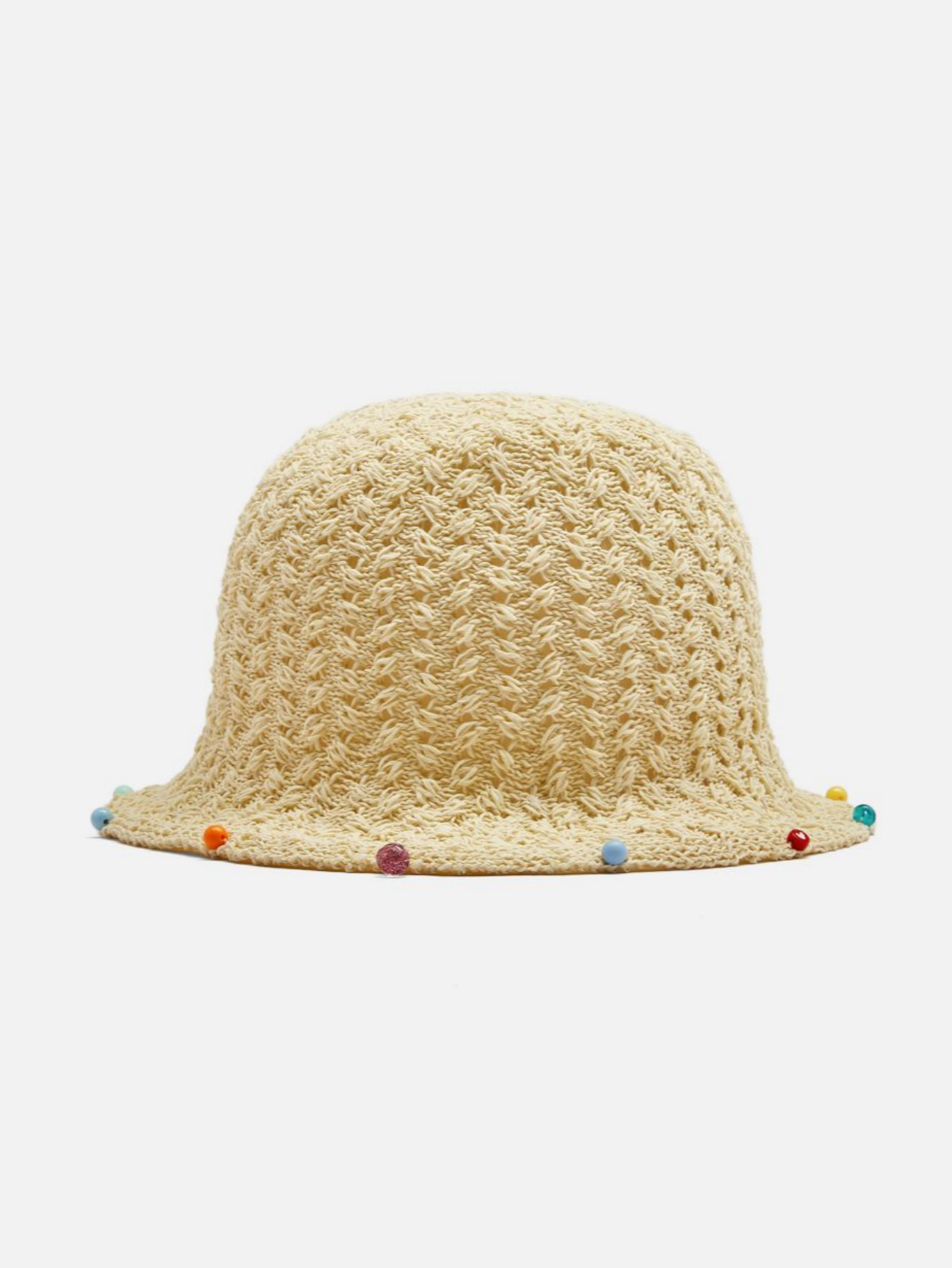 Balabala Girls Straw Bucket Hat Light Yellow Brown