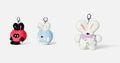 Balabala Bunny Plush Bag Charm Set Multi Color