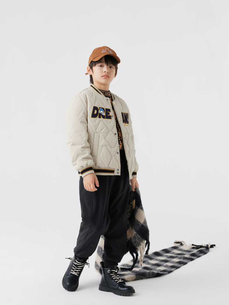 Balabala Coat Navy Blue, Light Beige, Quilted, Cotton