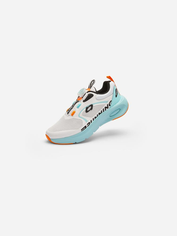 Balabala Sports Shoes White And Blue With Orange Accents