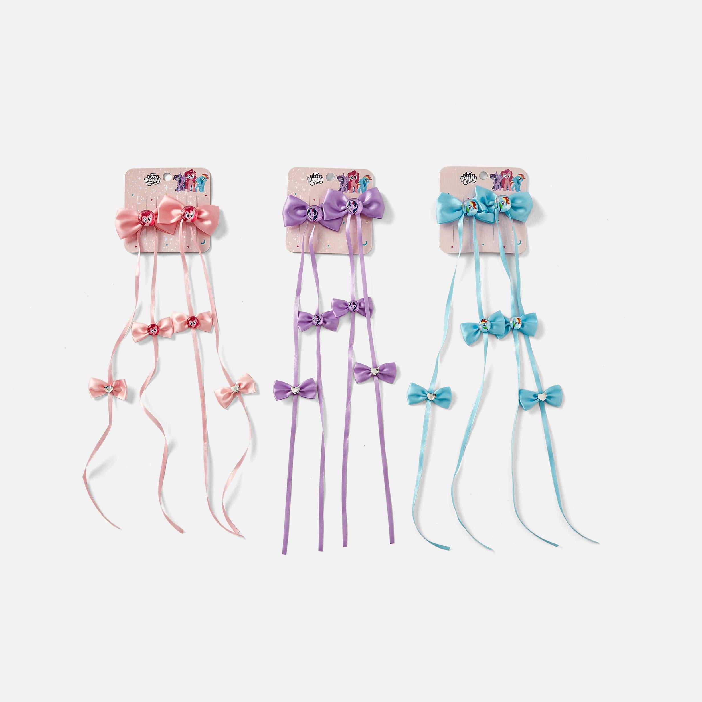 Balabala Girls Long Ribbon Hair Clip Set Multi Color
