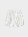 Balabala Elastic Waist Shorts White, Ice blue