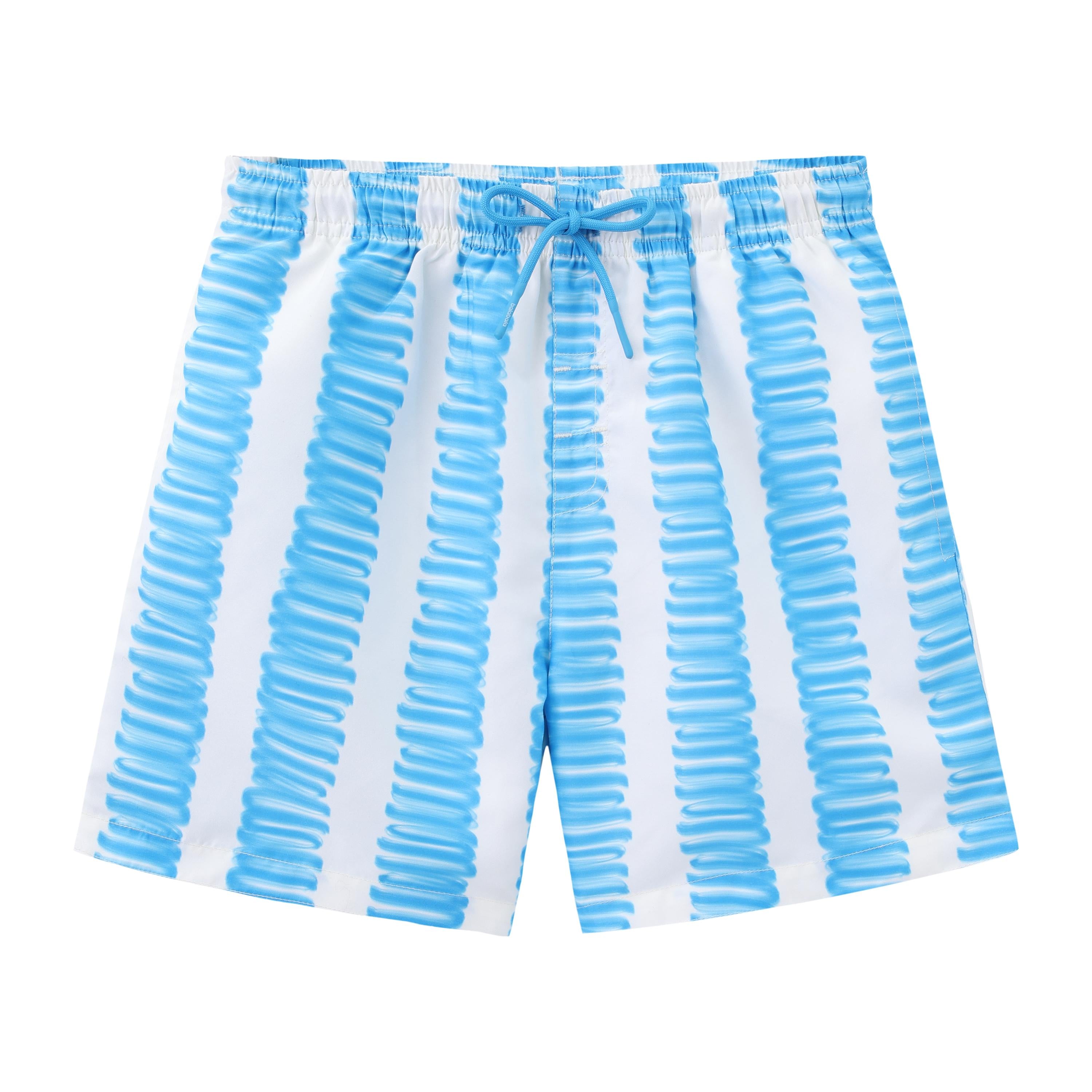 Balabala Striped Drawstring Shorts Blue White