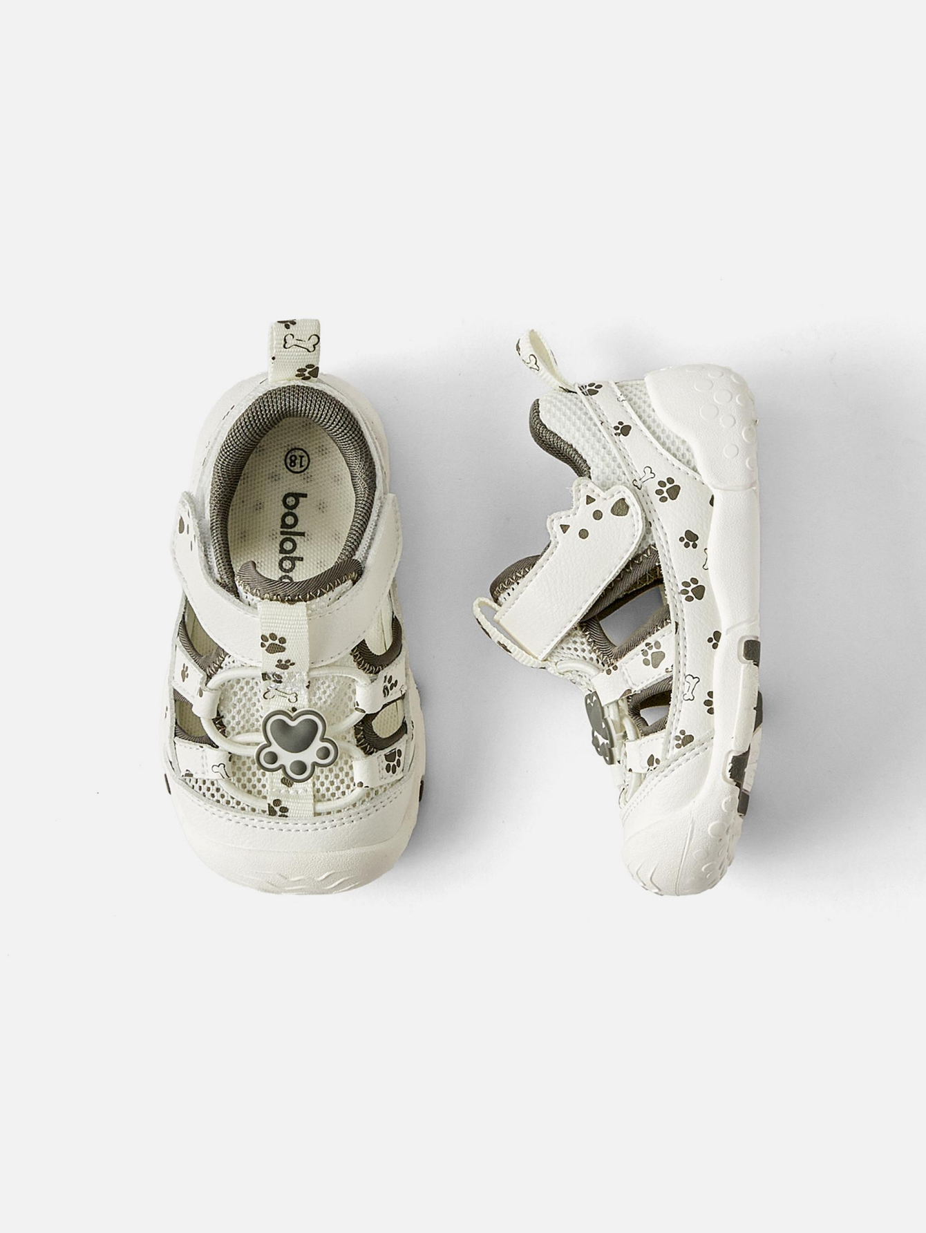 Balabala Toddler Cartoon Sandals White