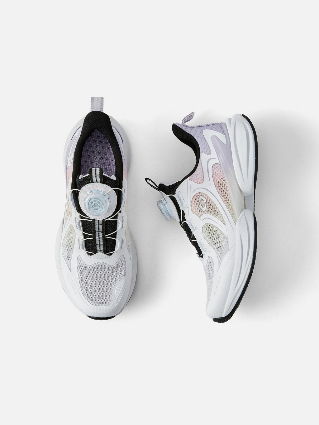 Balabala Kids Performance Running Sneakers White Purple
