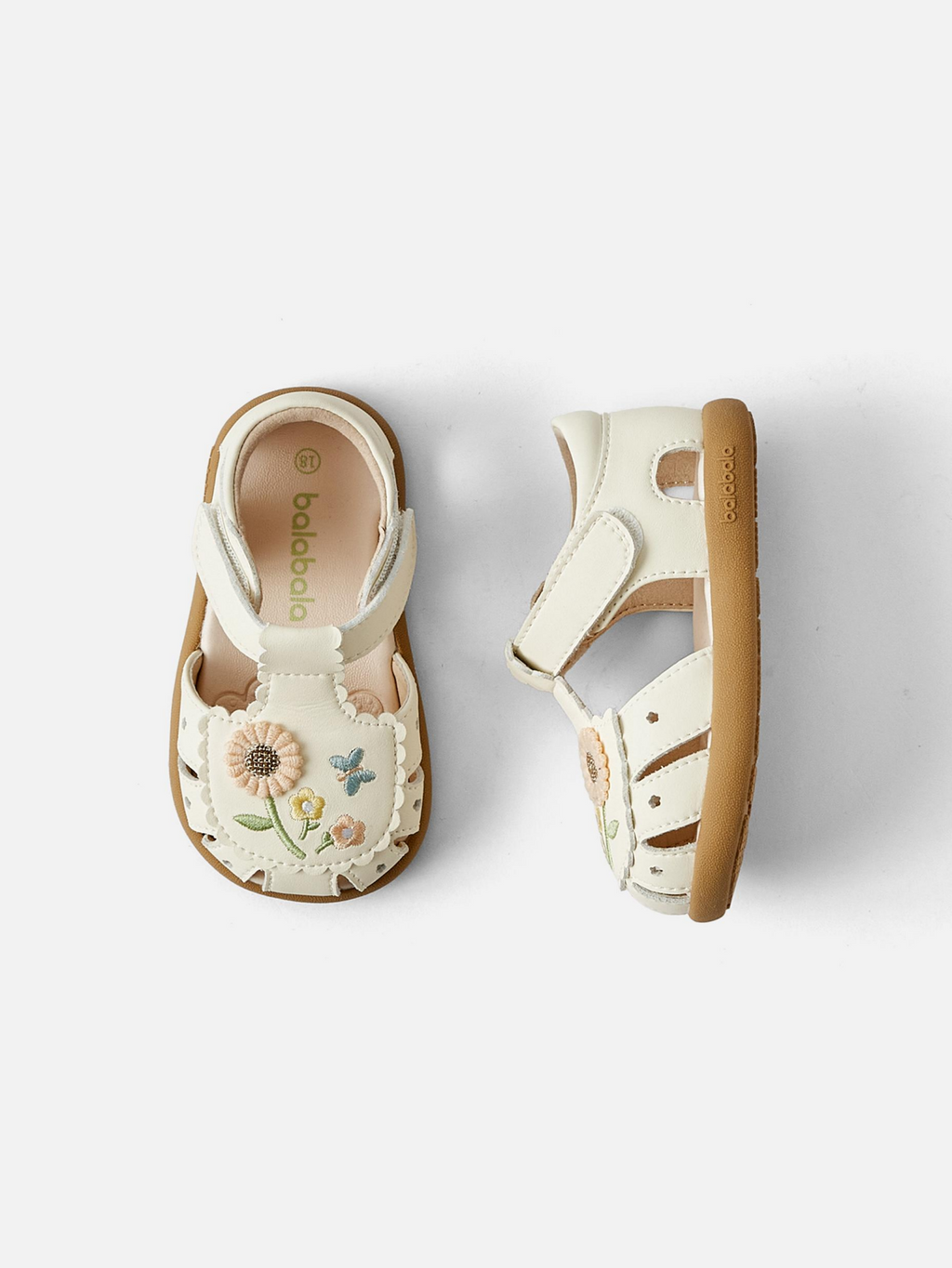 Balabala Floral Sandals Off-white