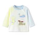 Balabala Baby Boy Round V-Neck Long-Sleeved T-Shirt