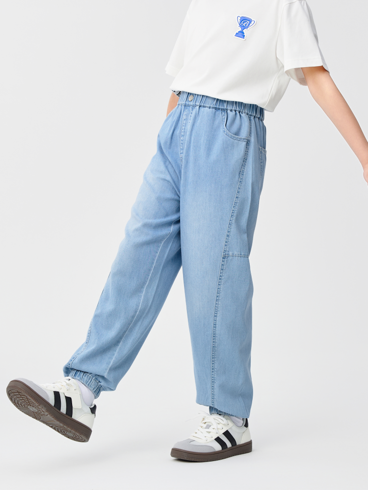 Balabala Pants Light Blue Denim | Dark Blue Denim