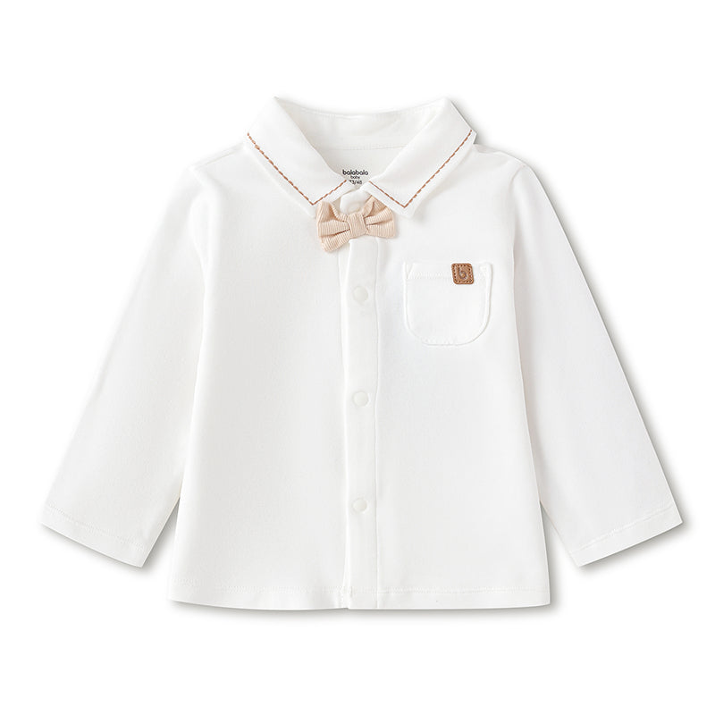 Balabala Baby Boy Lapel Long Sleeve T-Shirt