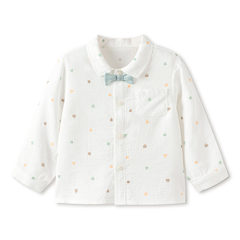 Balabala Baby Boy Printed Long Sleeve Shirt