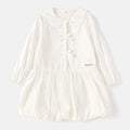 Balabala Girls Bubble Hem Dress Off-White