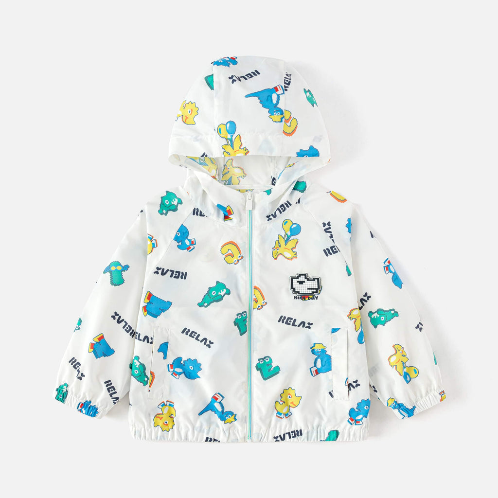 Balabala Jacket White With Colorful Print
