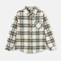 Balabala Long Sleeve Shirt White, Blue, Black, Grey Plaid; Whi...
