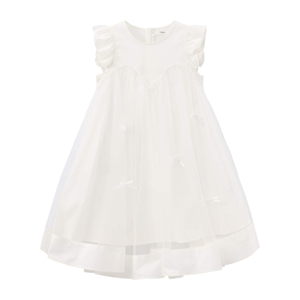 Balabala Girls Sleeveless Dress Yellow, White