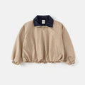 Balabala Jacket Navy With Blue Plaid Collar, Beige Micro-Check...