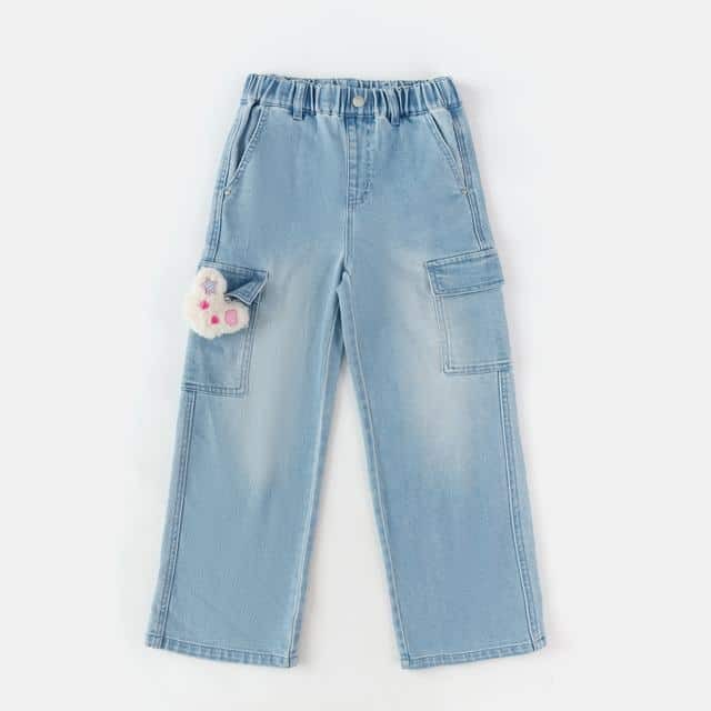 Balabala Girls Casual Jeans Blue, Pink