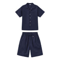 Balabala Boys Shirt Shorts Suit Navy