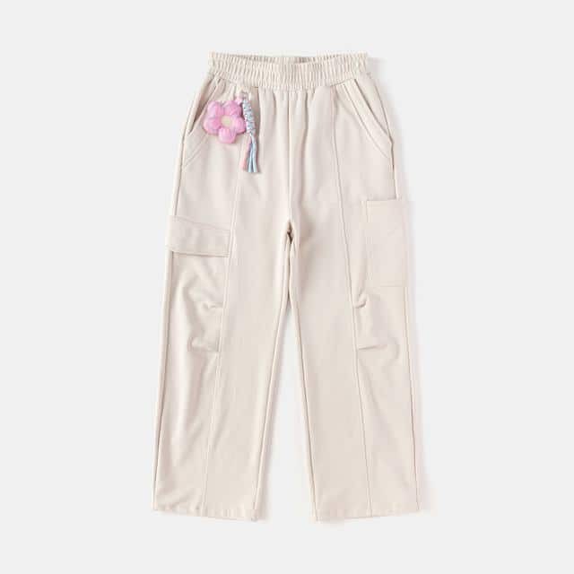 Balabala Girls Casual Trousers Pink, Off-White, Dark Grey