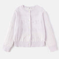 Balabala Girls Knit Cardigan Purple and White