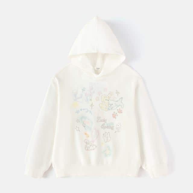 Balabala Girls Graphic Hoodie Off-White