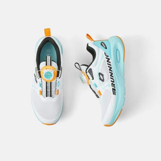 Balabala Sports Shoes White And Blue With Orange Accents
