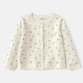 Balabala Cardigan Mint Green, Off-White With Orange Print