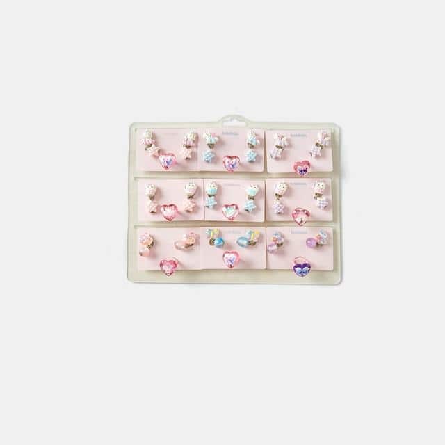 Balabala Girls Earrings Set Pink