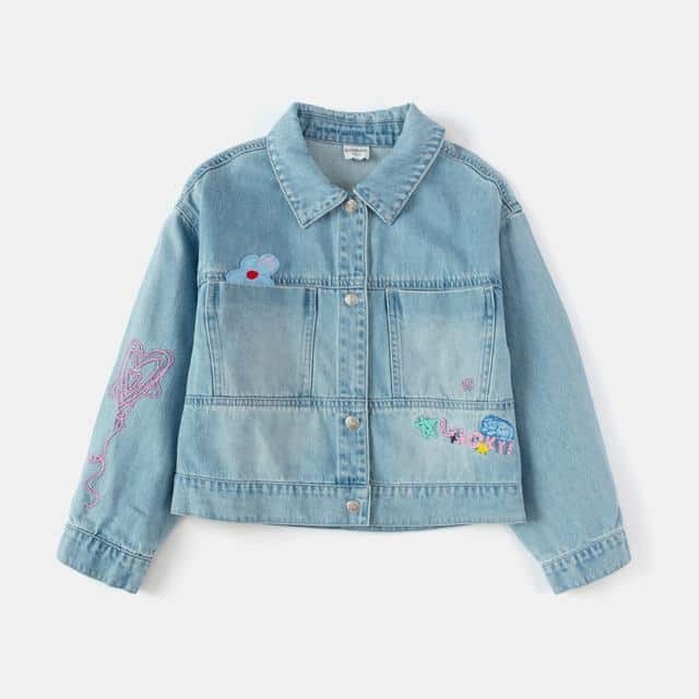 Balabala Girls Embroidered Jacket Blue, Pink
