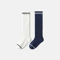 Balabala Girls Socks 2-Pack Off-White, Navy