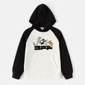 Balabala Boys Graphic Hoodie Black White