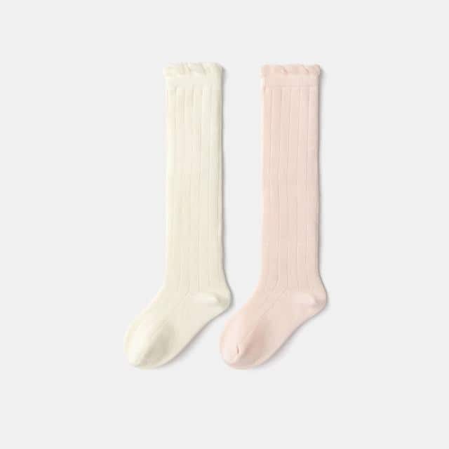 Balabala Girls Socks 2-Pack Off-White, Pink