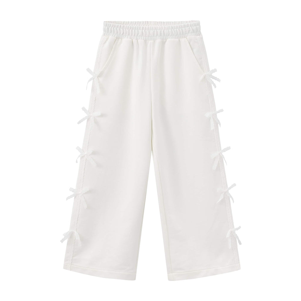 Balabala Girls Bow Trousers Pink, White